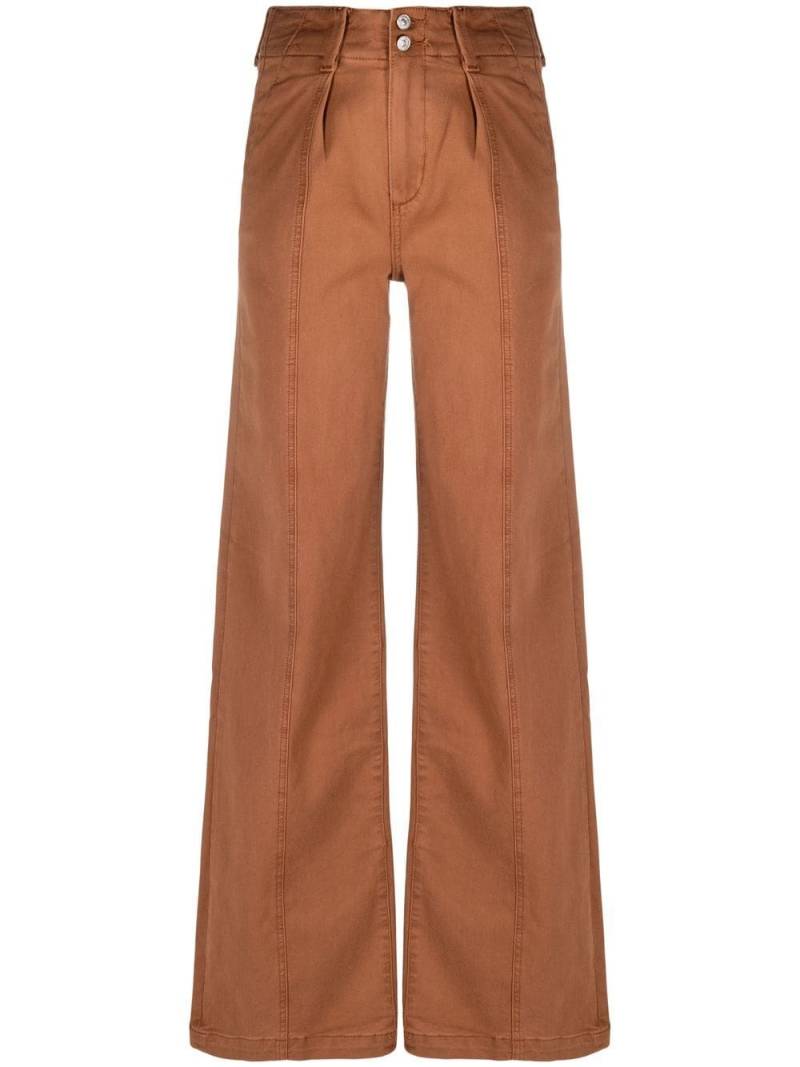 PAIGE high-waisted wide-leg jeans - Brown von PAIGE