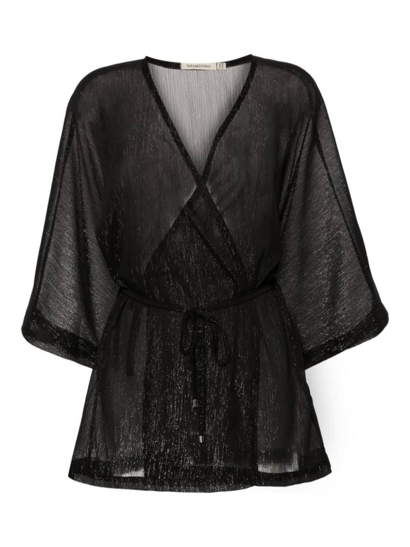 PARAMIDONNA Aurora lurex cover-up - Black von PARAMIDONNA