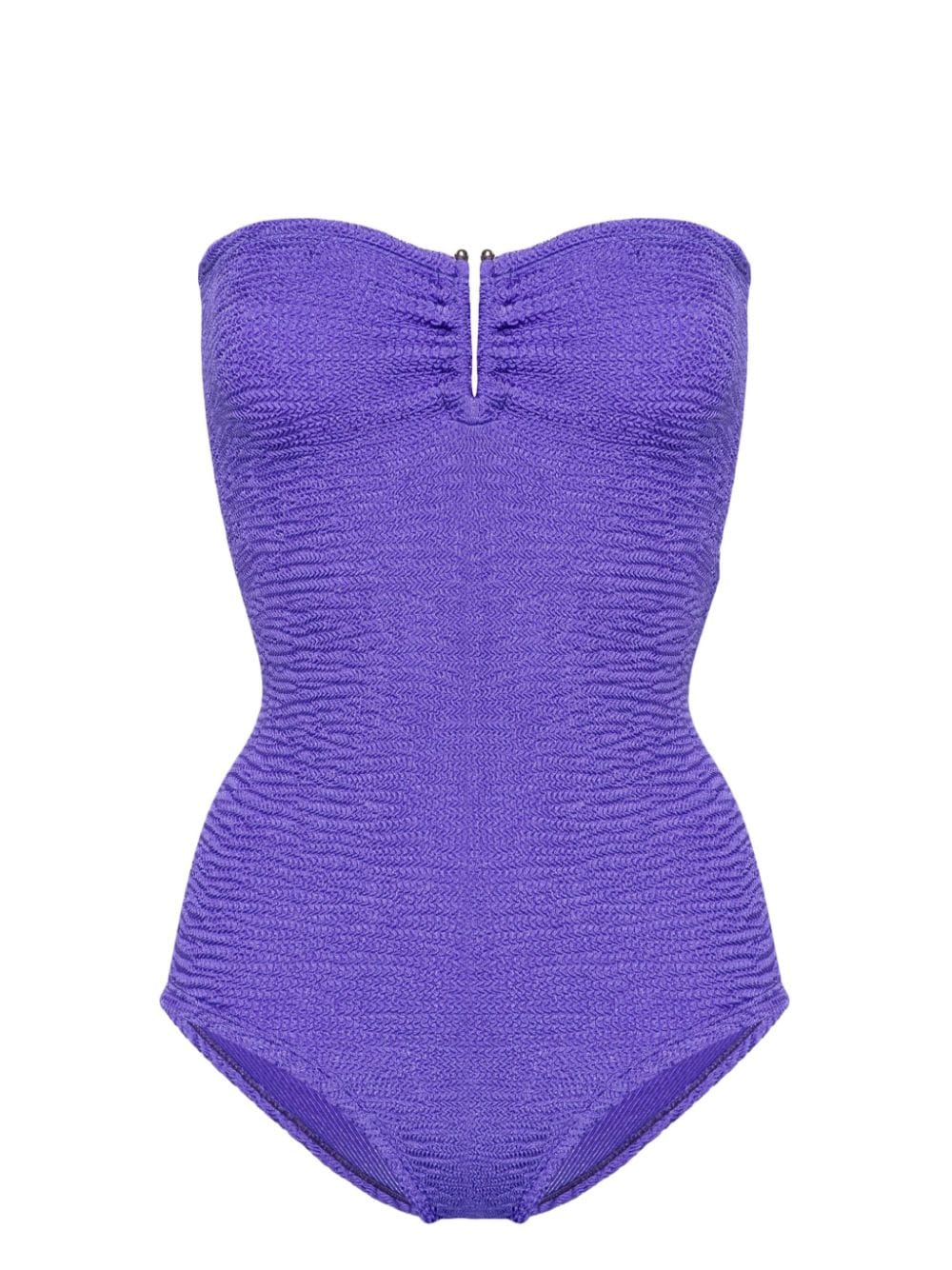 PARAMIDONNA Frida strapless seersucker swimsuit - Purple von PARAMIDONNA