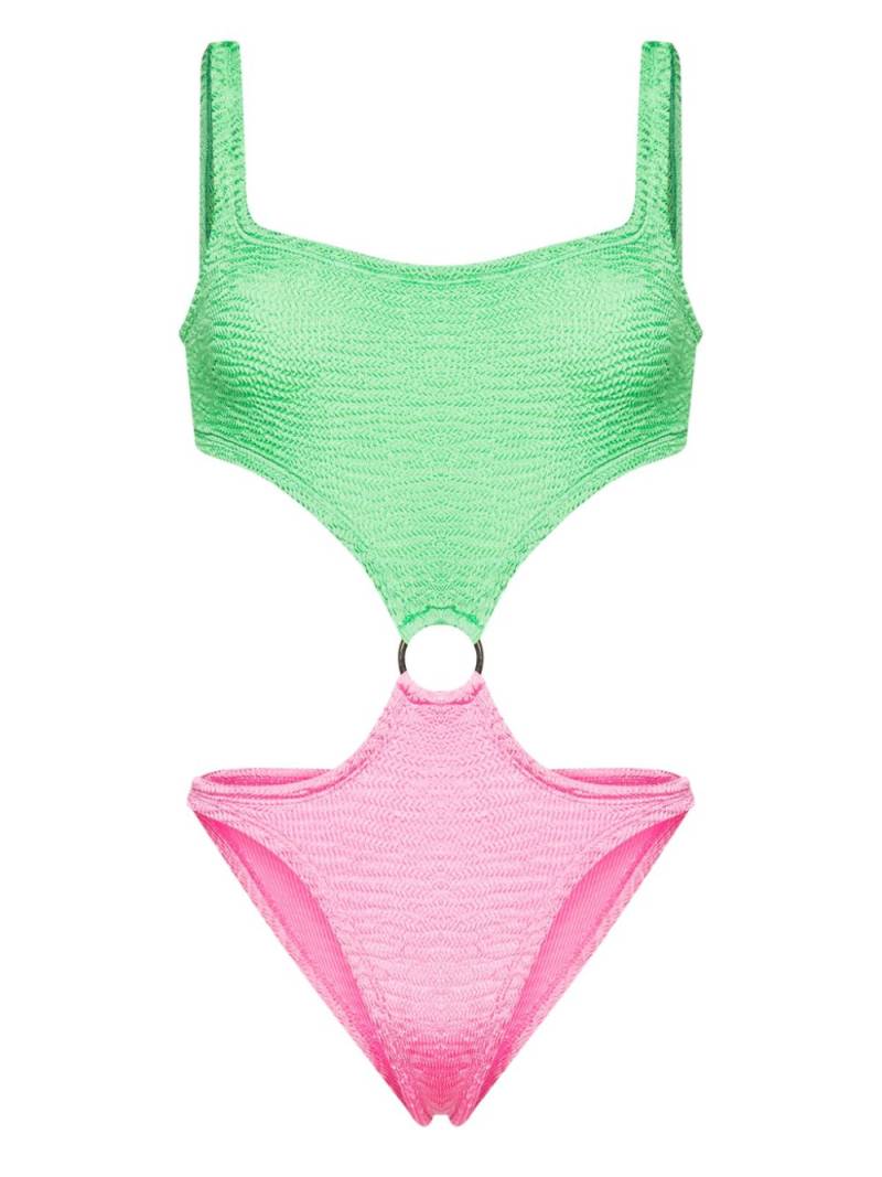 PARAMIDONNA Olivia colour-block crinkled swimsuit - Pink von PARAMIDONNA