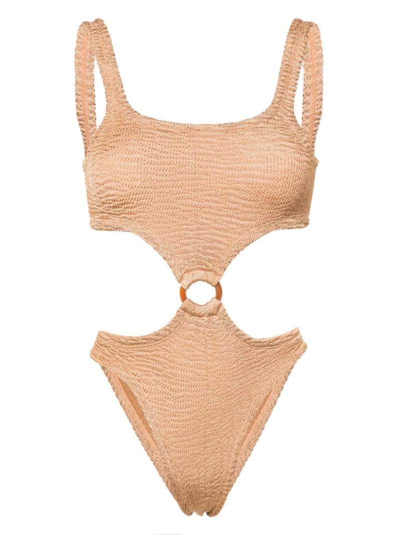 PARAMIDONNA Olivia ring-detailing swimsuit - Neutrals von PARAMIDONNA