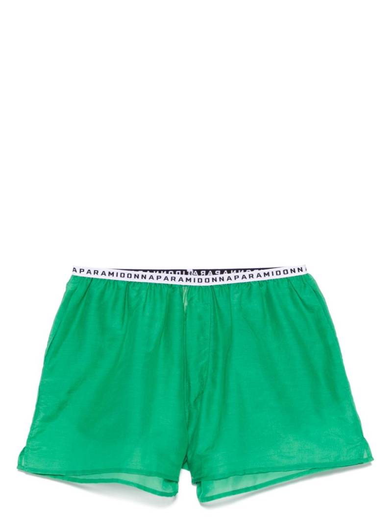 PARAMIDONNA silk beach shorts - Green von PARAMIDONNA