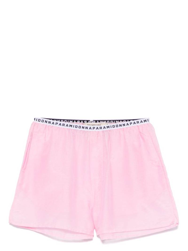 PARAMIDONNA silk beach shorts - Pink von PARAMIDONNA