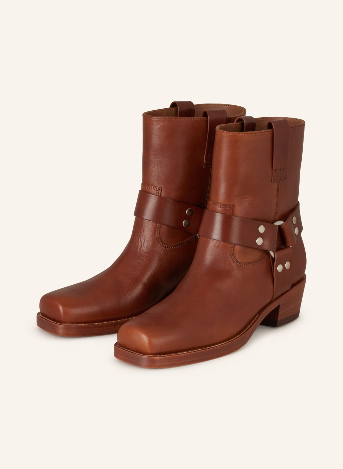 Paris Texas Biker Boots Roxy Mit Nieten braun Paris Texas Biker Boots Roxy Mit Nieten braun von PARIS TEXAS