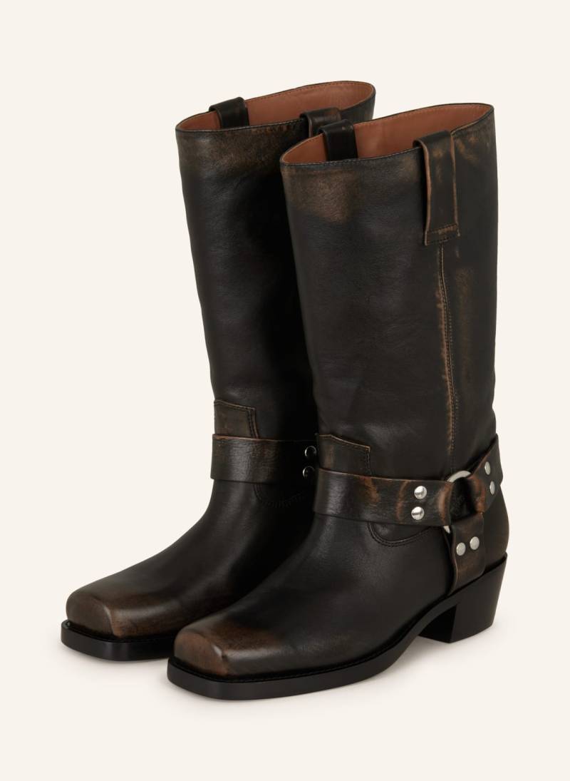 Paris Texas Biker Boots Roxy schwarz von PARIS TEXAS