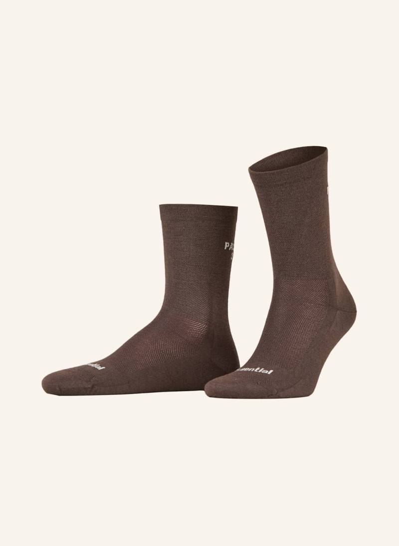 Pas Normal Studios Radsocken Essential braun von PAS NORMAL STUDIOS