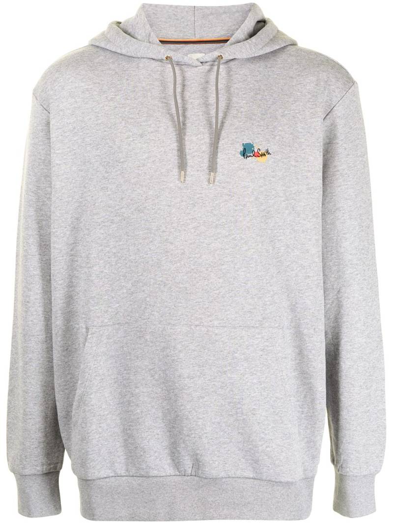 Paul Smith abstract-print cotton-blend hoodie - Grey von Paul Smith