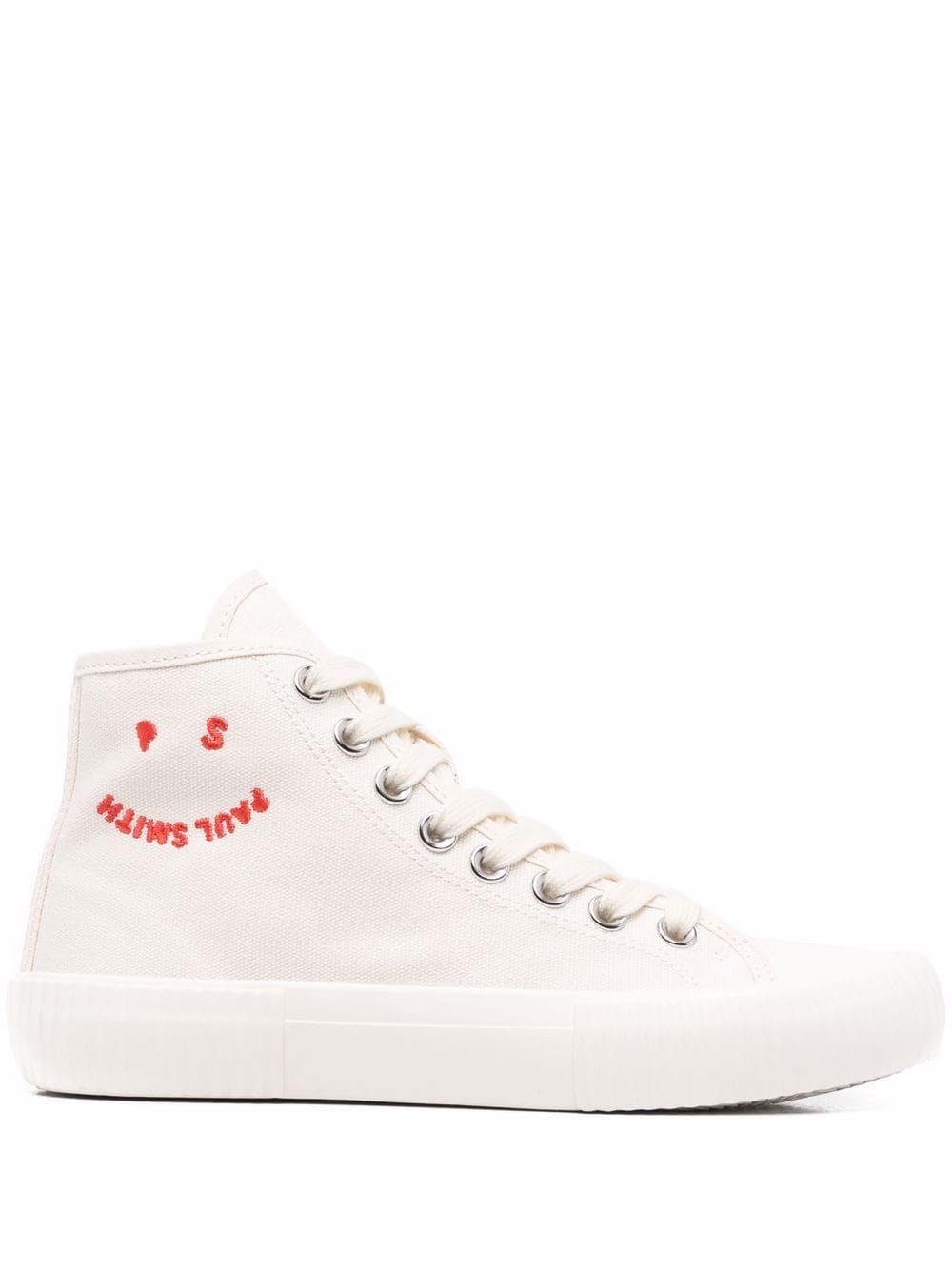 Paul Smith smiley logo high-top sneakers - White von Paul Smith