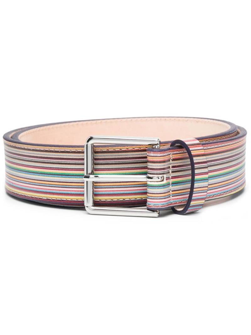 Paul Smith striped buckle belt - Neutrals von Paul Smith