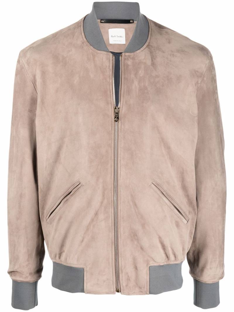 Paul Smith suede bomber jacket - Brown von Paul Smith