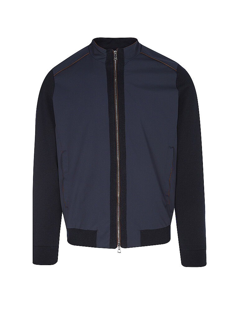 PAUL & SHARK Jacke  ALCANTARA PIPING dunkelblau | L von PAUL & SHARK