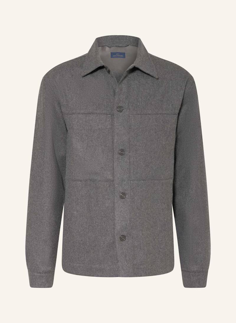 Paul & Shark Overshirt Mit Wolle grau von PAUL & SHARK