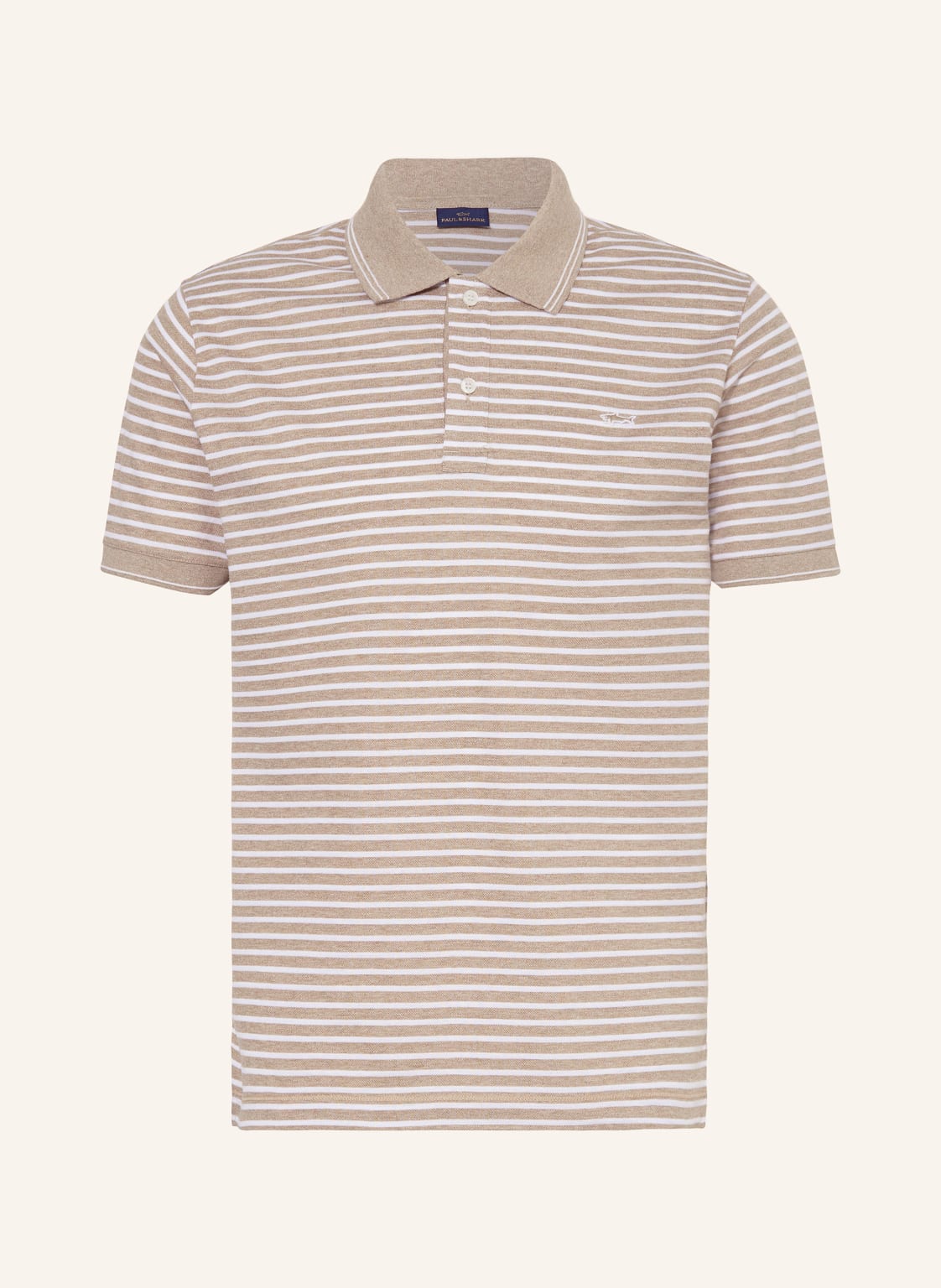 Paul & Shark Piqué-Poloshirt Regular Fit beige von PAUL & SHARK