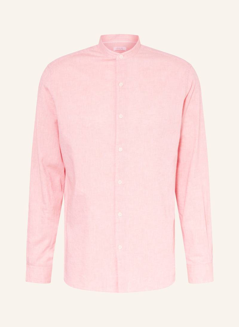 Paul Hemd Comfort Fit Mit Leinen orange von PAUL