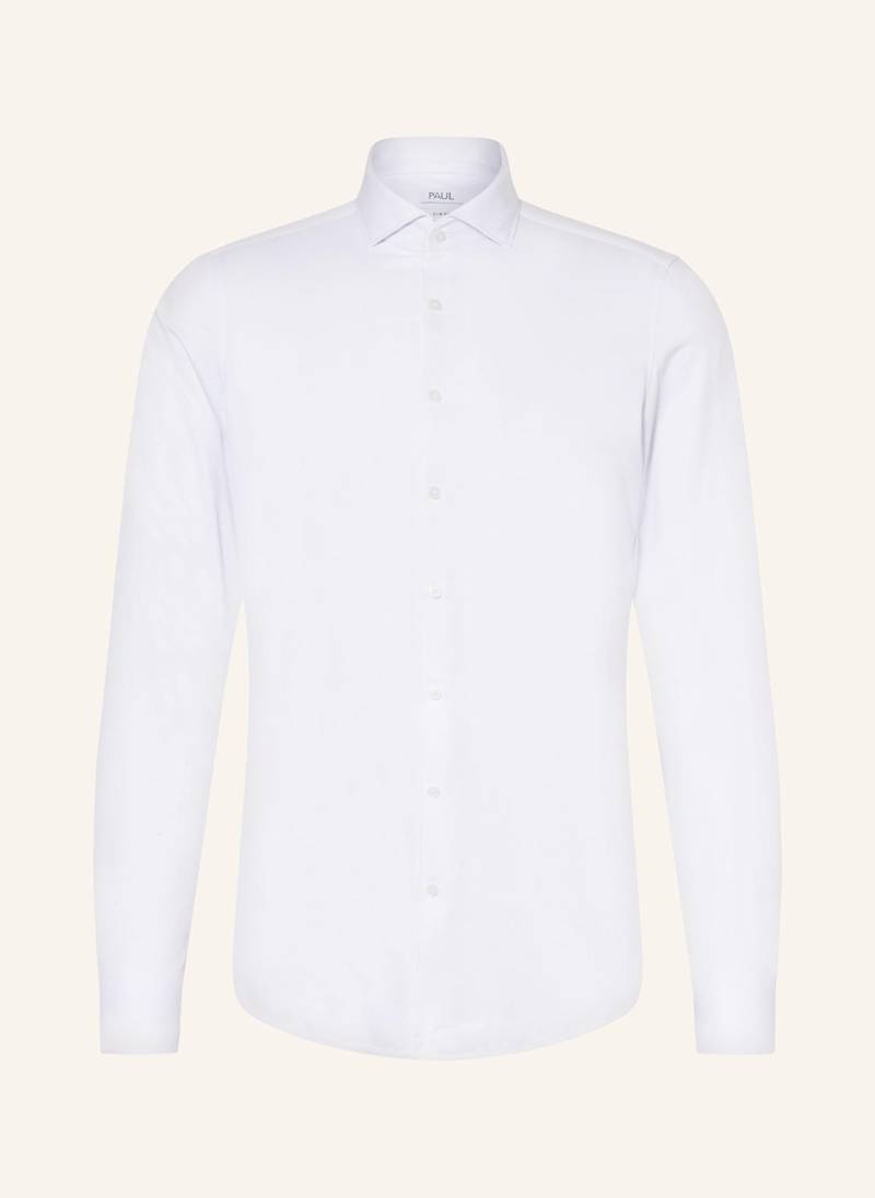 Paul Jerseyhemd Slim Fit weiss von PAUL