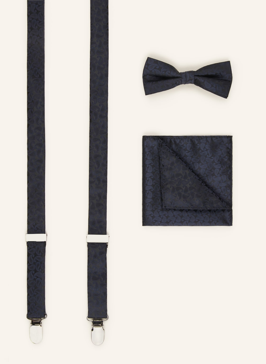 Paul Set: Hosenträger, Schleife Und Einstecktuch blau Paul Set: Hosenträger, Schleife Und Einstecktuch blau von PAUL