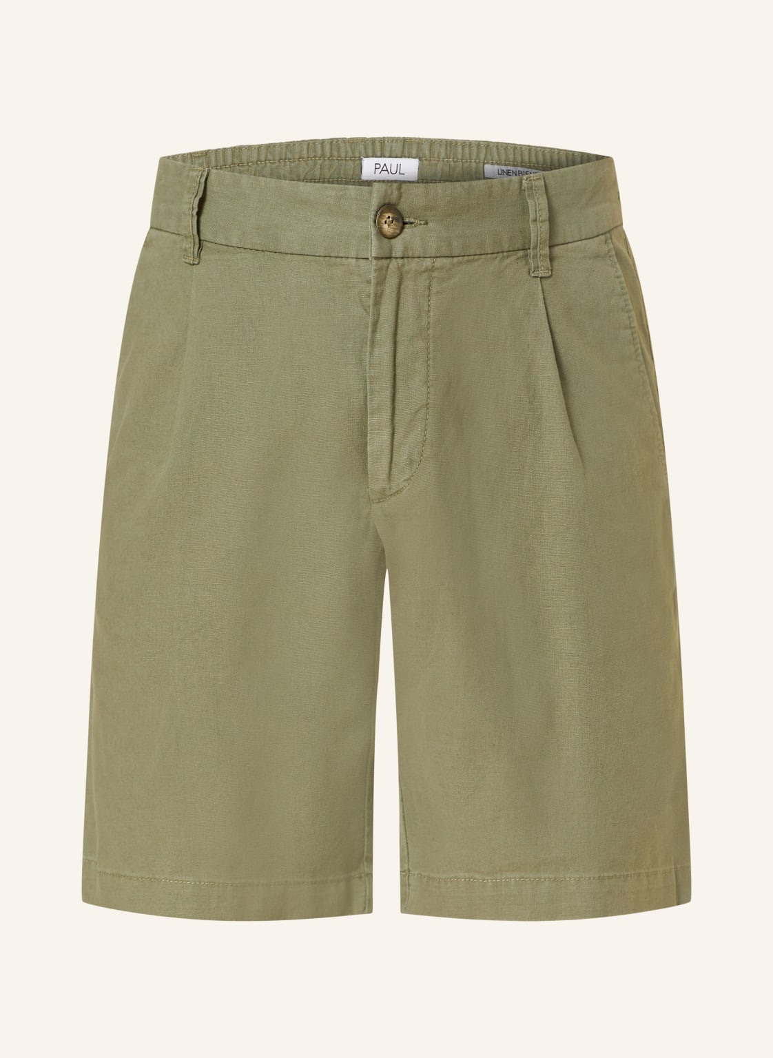 Paul Shorts Comfort Fit Mit Leinen gruen von PAUL