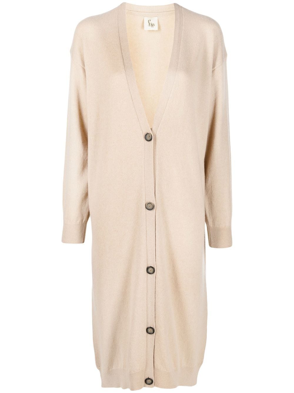 PAULA V-neck cashmere cardi-coat - Neutrals von PAULA