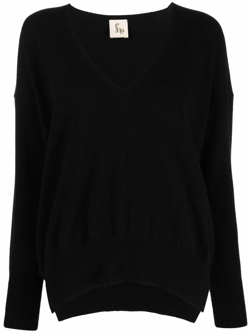 PAULA V-neck cashmere jumper - Black von PAULA