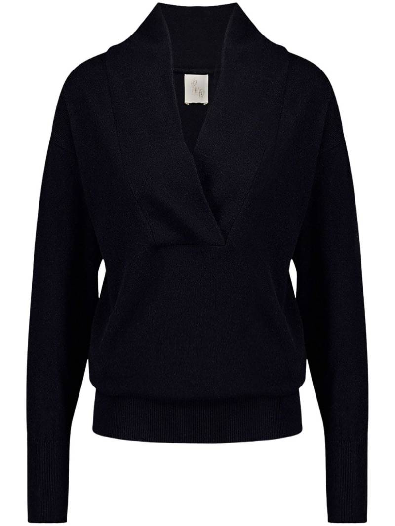 PAULA V-neck cashmere jumper - Black von PAULA