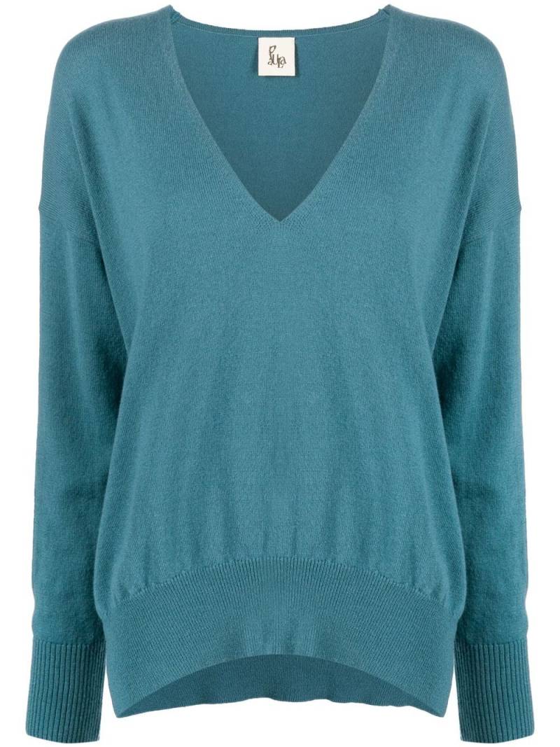 PAULA V-neck cashmere jumper - Blue von PAULA