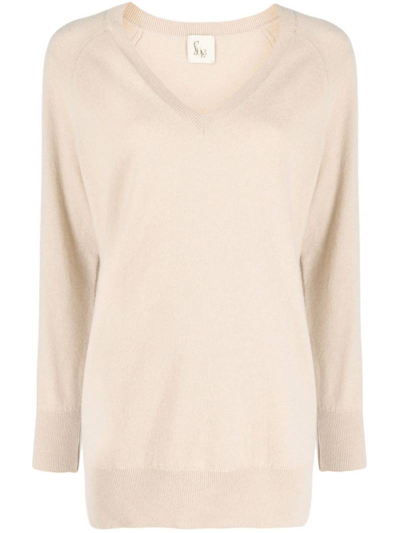 PAULA V-neck cashmere jumper - Neutrals von PAULA