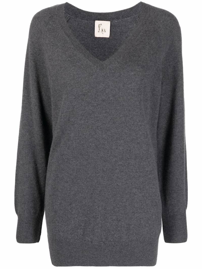 PAULA V-neck knit jumper - Grey von PAULA