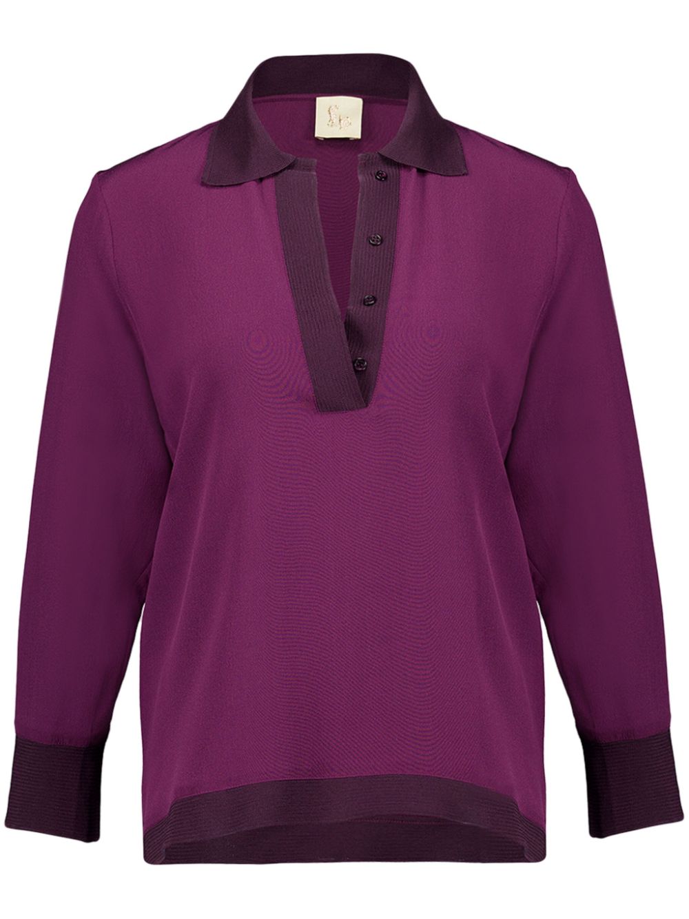 PAULA V-neck silk blouse - Purple von PAULA