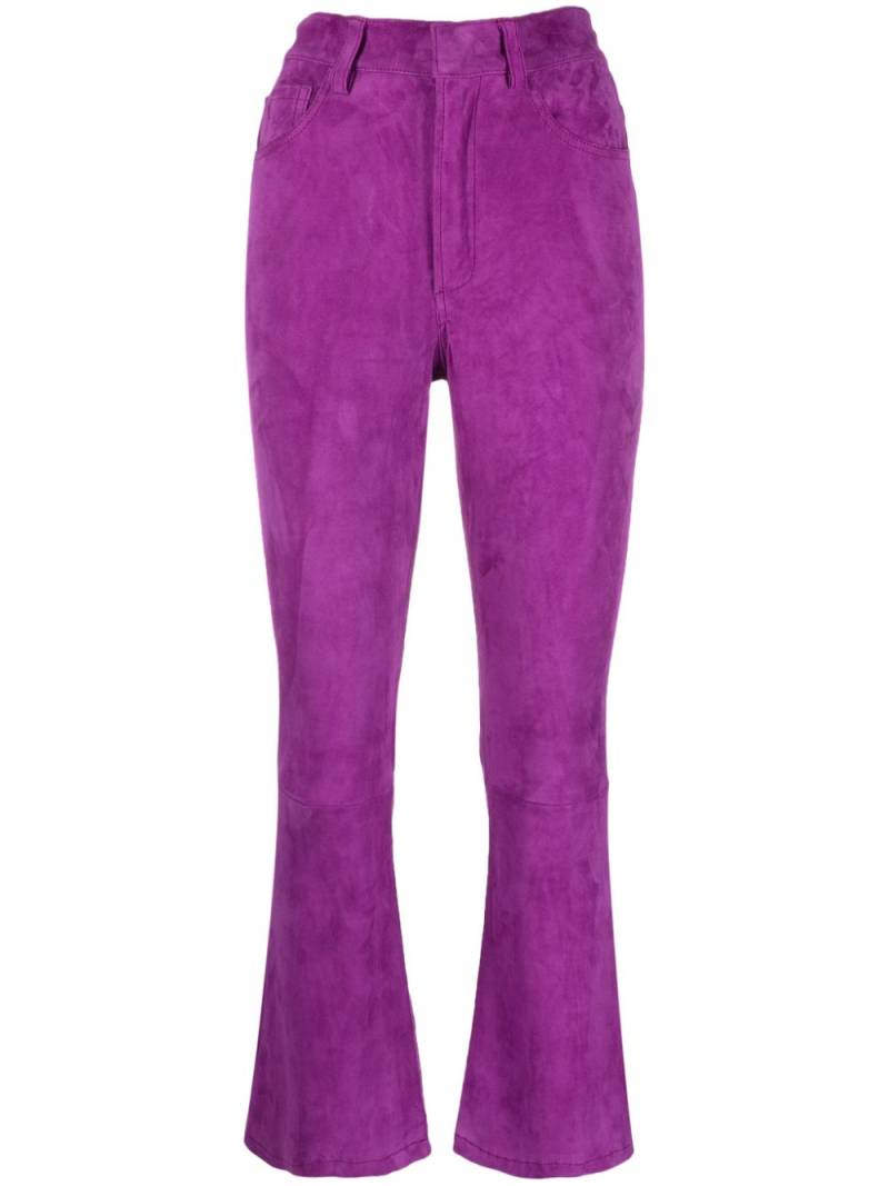 PAULA Zircon suede flared trousers - Purple von PAULA