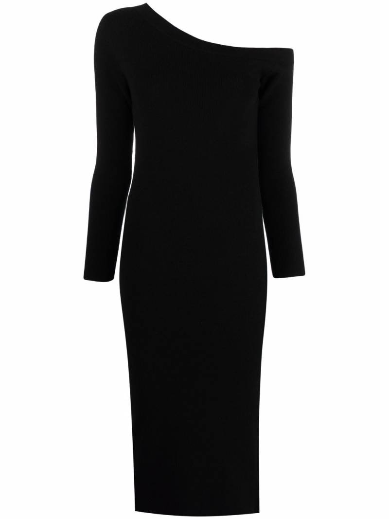 PAULA asymmetric cashmere dress - Black von PAULA