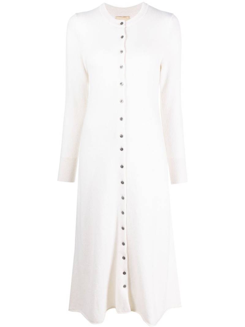 PAULA buttoned-up knitted dress - White von PAULA