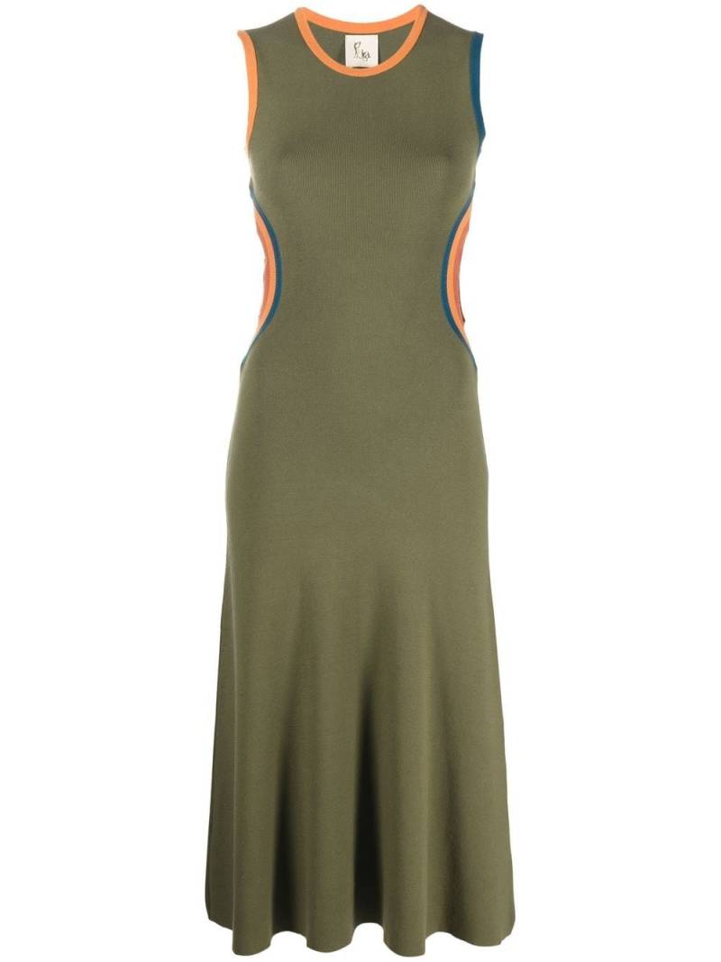 PAULA cut-out mid-length dress - Green von PAULA