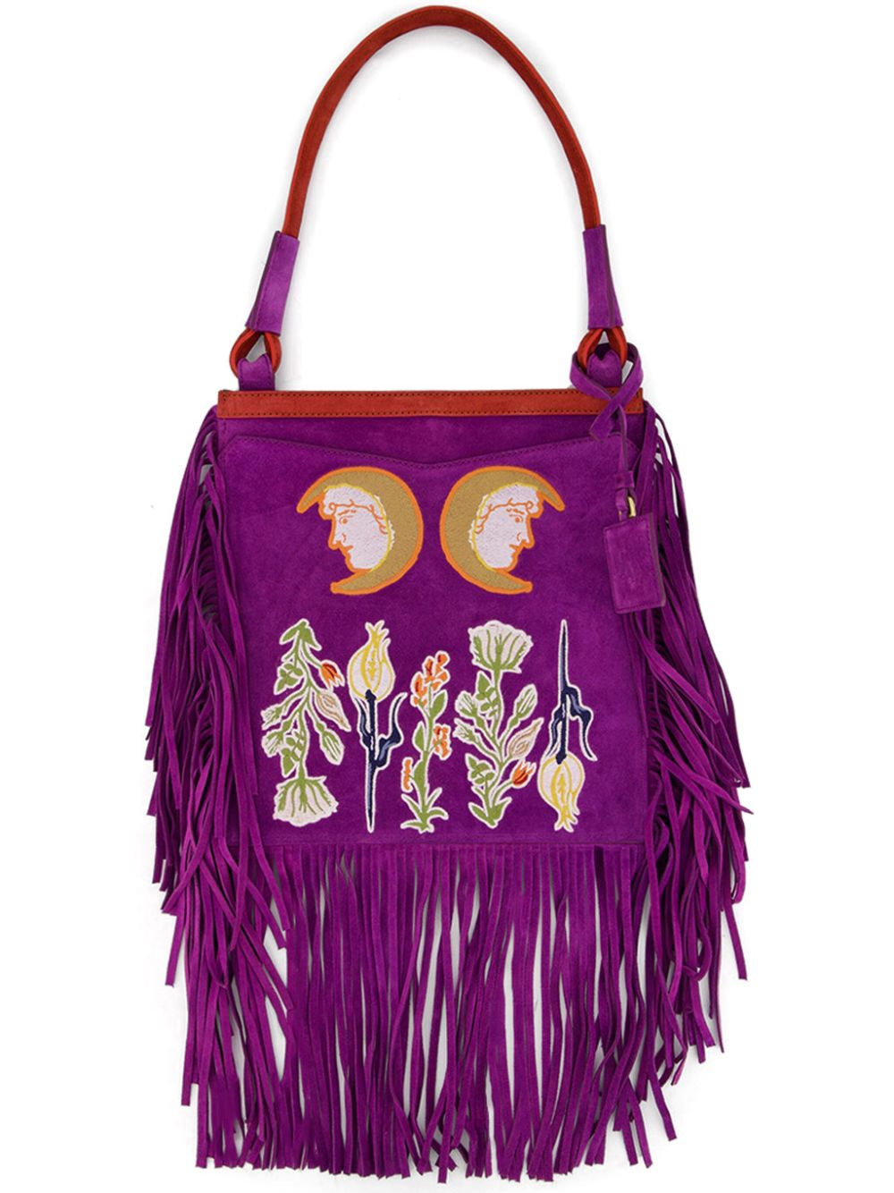 PAULA fringed shoulder bag - Purple von PAULA