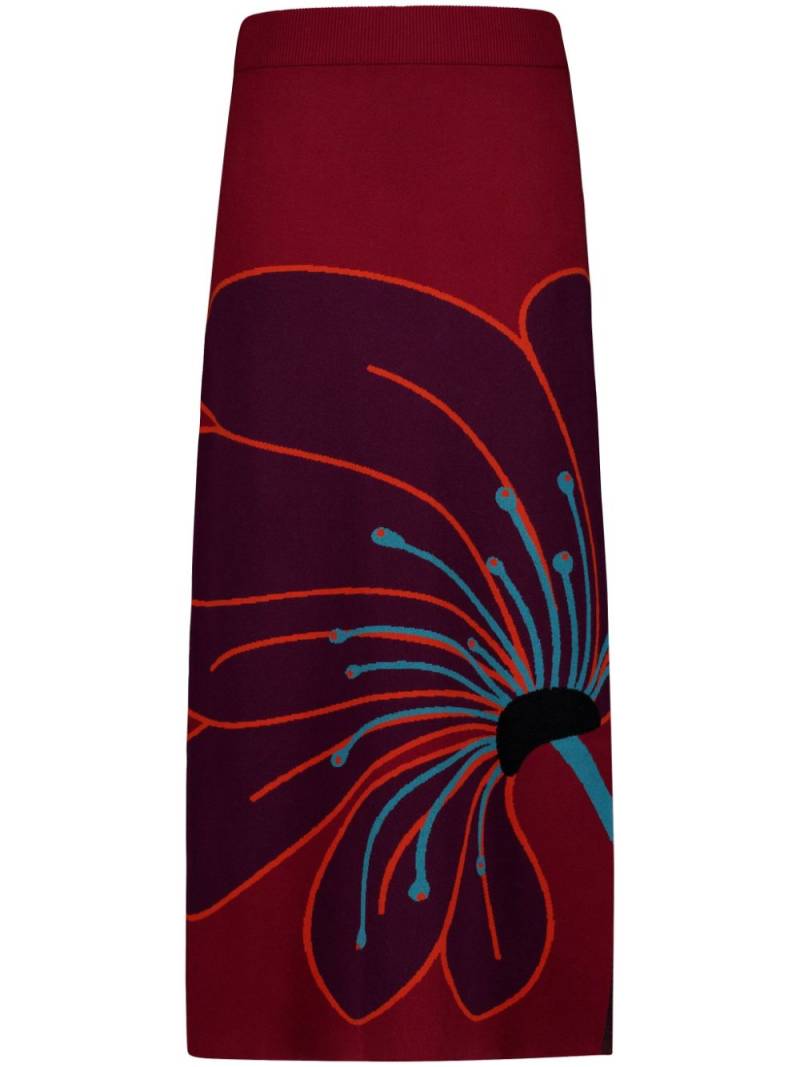 PAULA jacquard pencil skirt - Red von PAULA