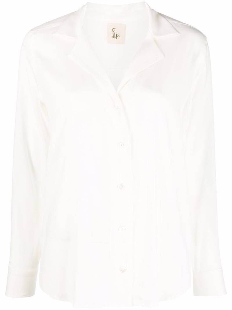 PAULA long-sleeve silk shirt - White von PAULA