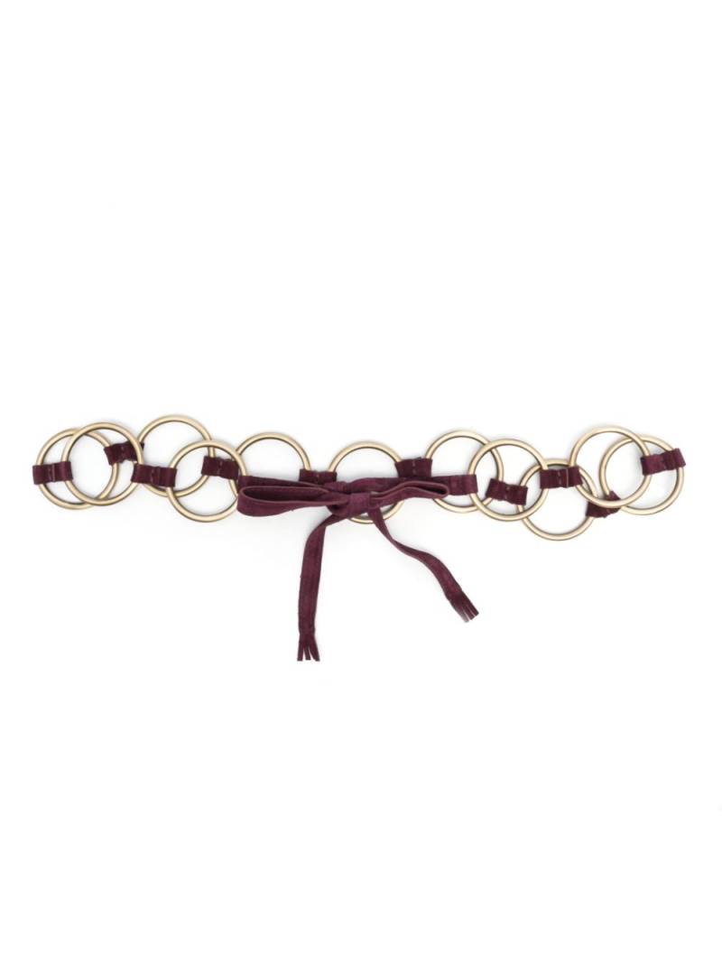 PAULA metal-rings tie-fastening belt - Purple von PAULA