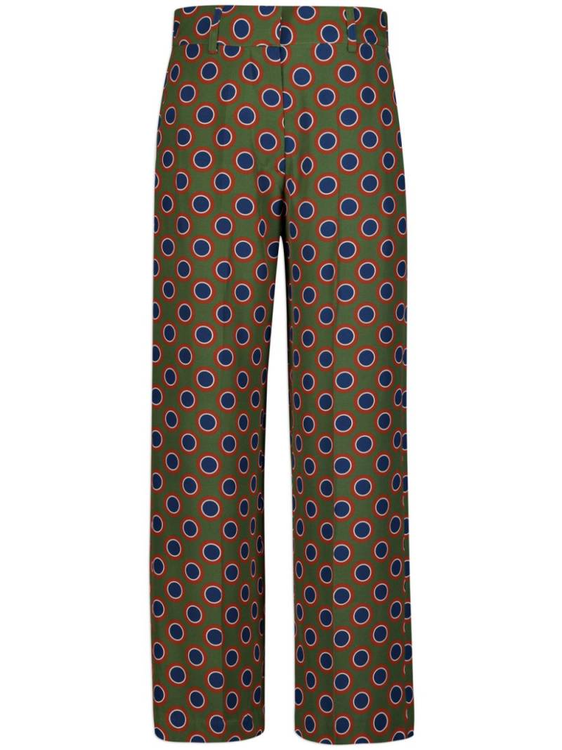 PAULA printed silk trousers - Green von PAULA