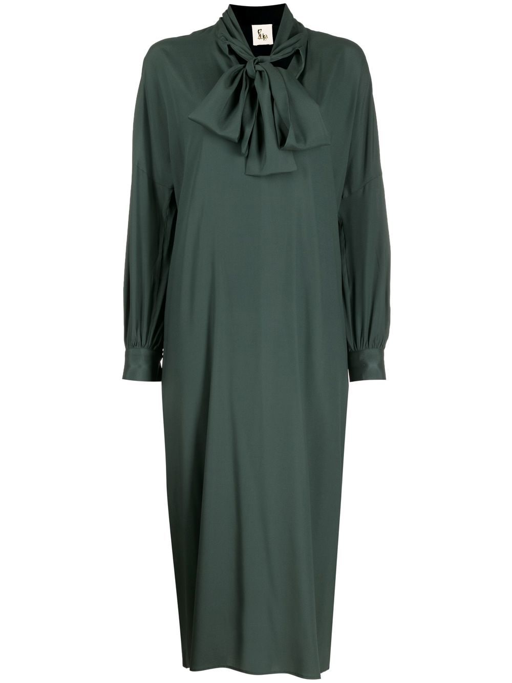 PAULA scarf-detail scoop neck dress - Green von PAULA