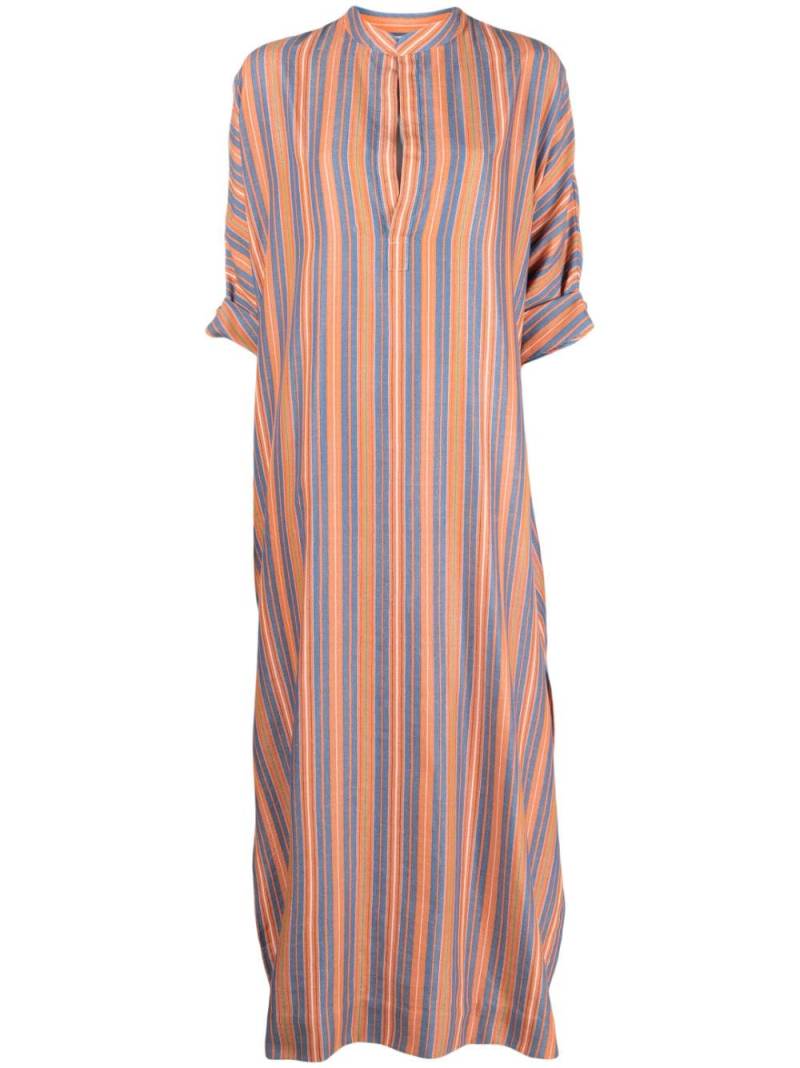 PAULA striped short-sleeve kaftan - Blue von PAULA