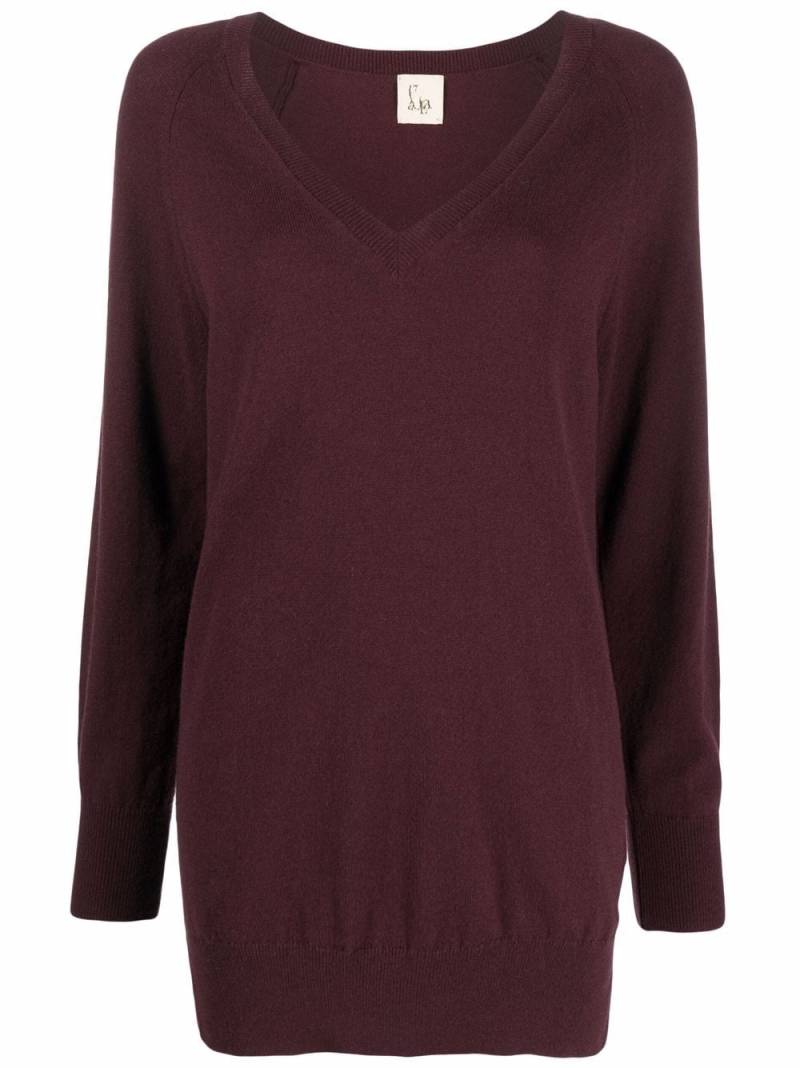 PAULA v-neck cashmere jumper - Red von PAULA