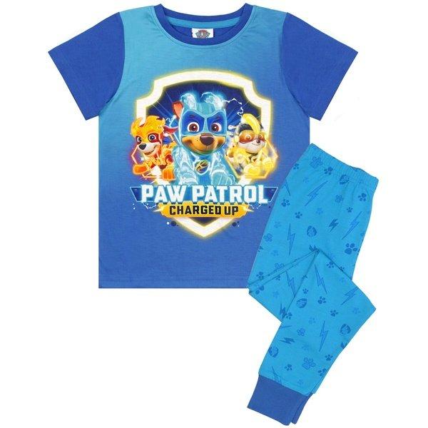 PAW PATROL - Mighty Pups Schlafanzug, 104, Blau von PAW PATROL