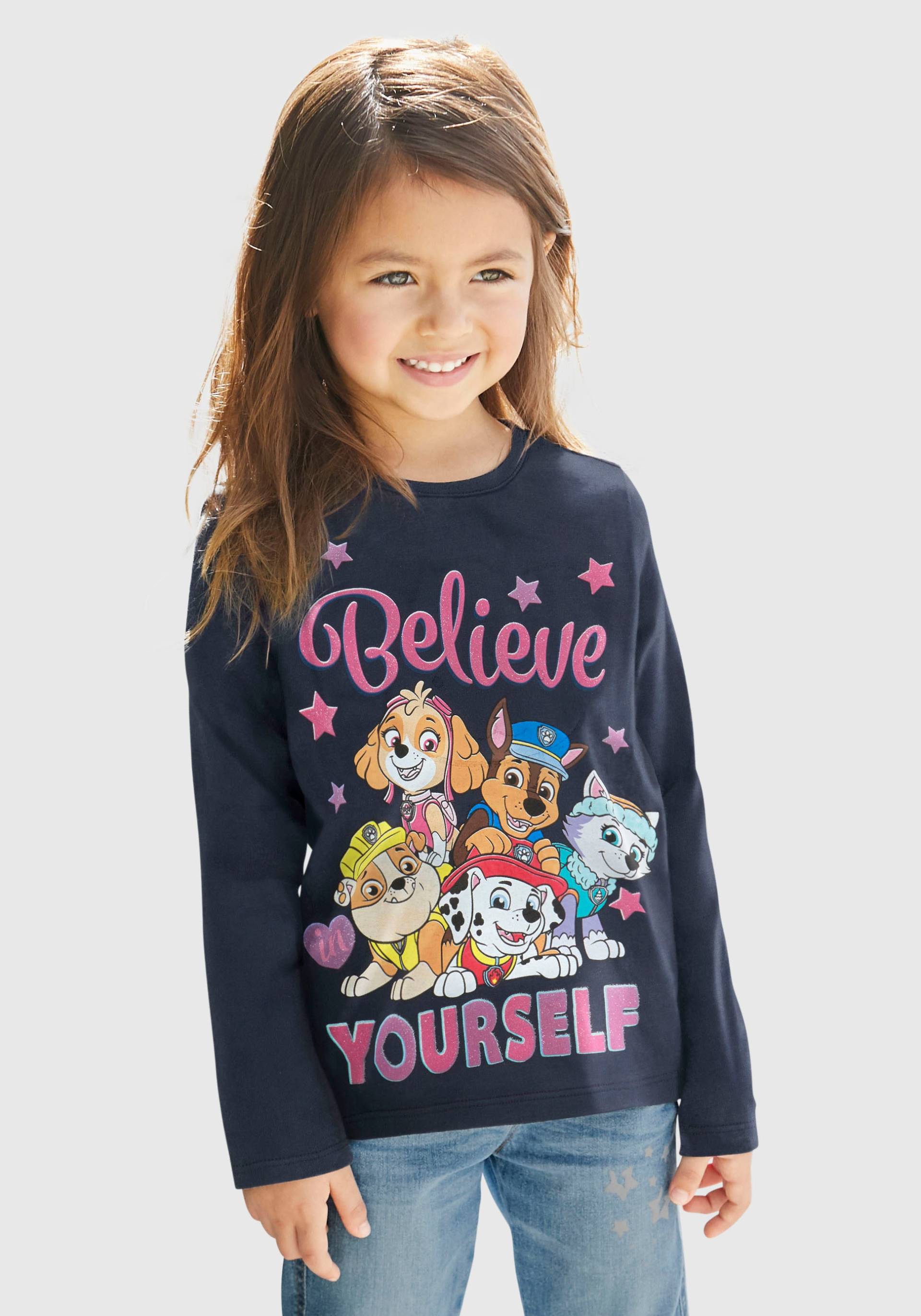 PAW PATROL Langarmshirt, Schriftzug mit PAW PATROL Team von PAW PATROL