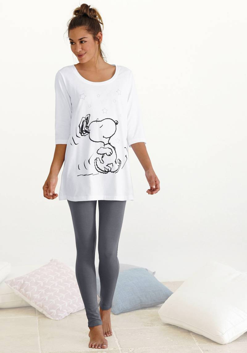 Peanuts Pyjama, (2 tlg.), mit Leggings und legerem Shirt mit Snoopy Druck von PEANUTS