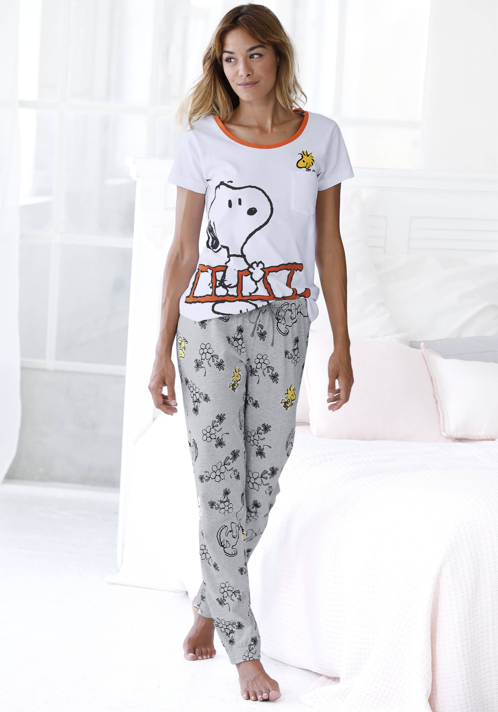 Peanuts Pyjama, (2 tlg.), mit Snoopy und Woodstock Druck von PEANUTS