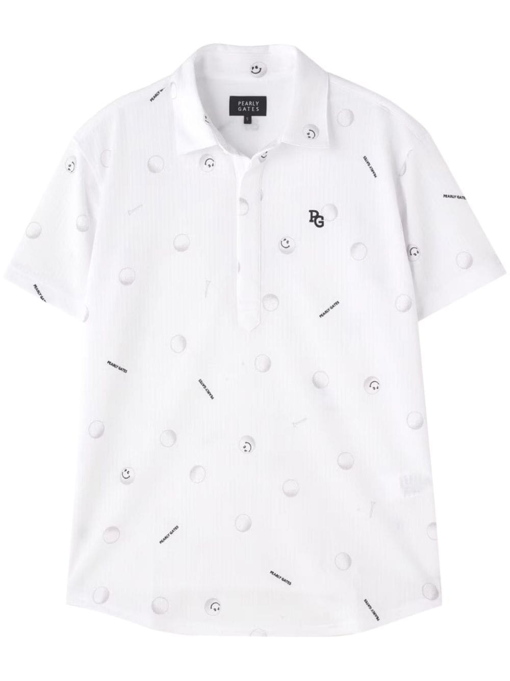 PEARLY GATES all-over logo polo - White von PEARLY GATES