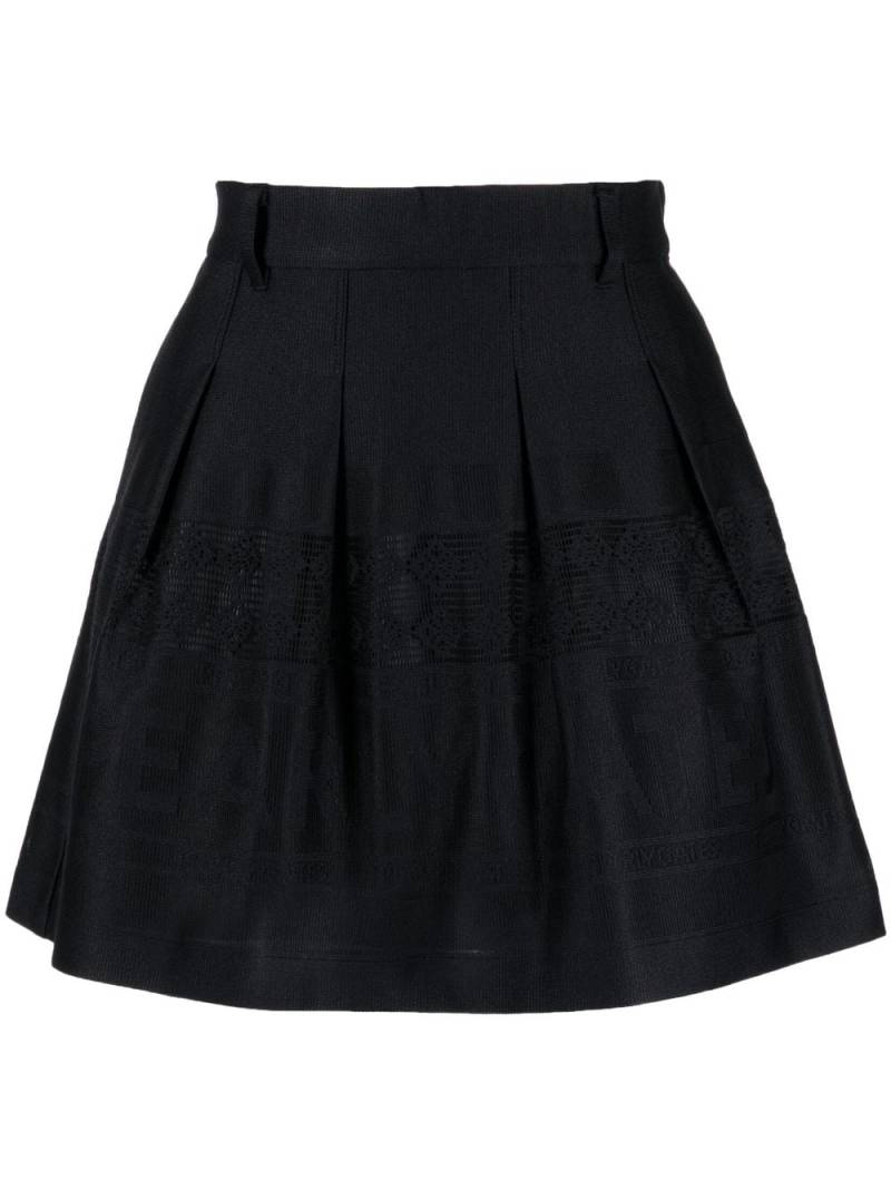 PEARLY GATES embroidered jacquard mini skirt - Black von PEARLY GATES