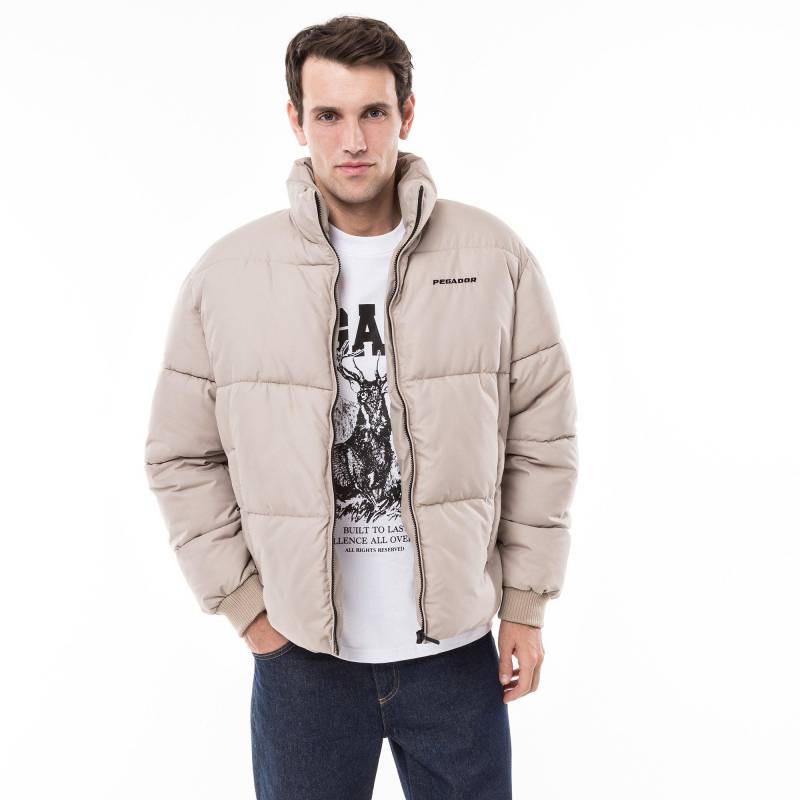 Daunenjacke Ohne Kapuze Herren Beige L von PEGADOR