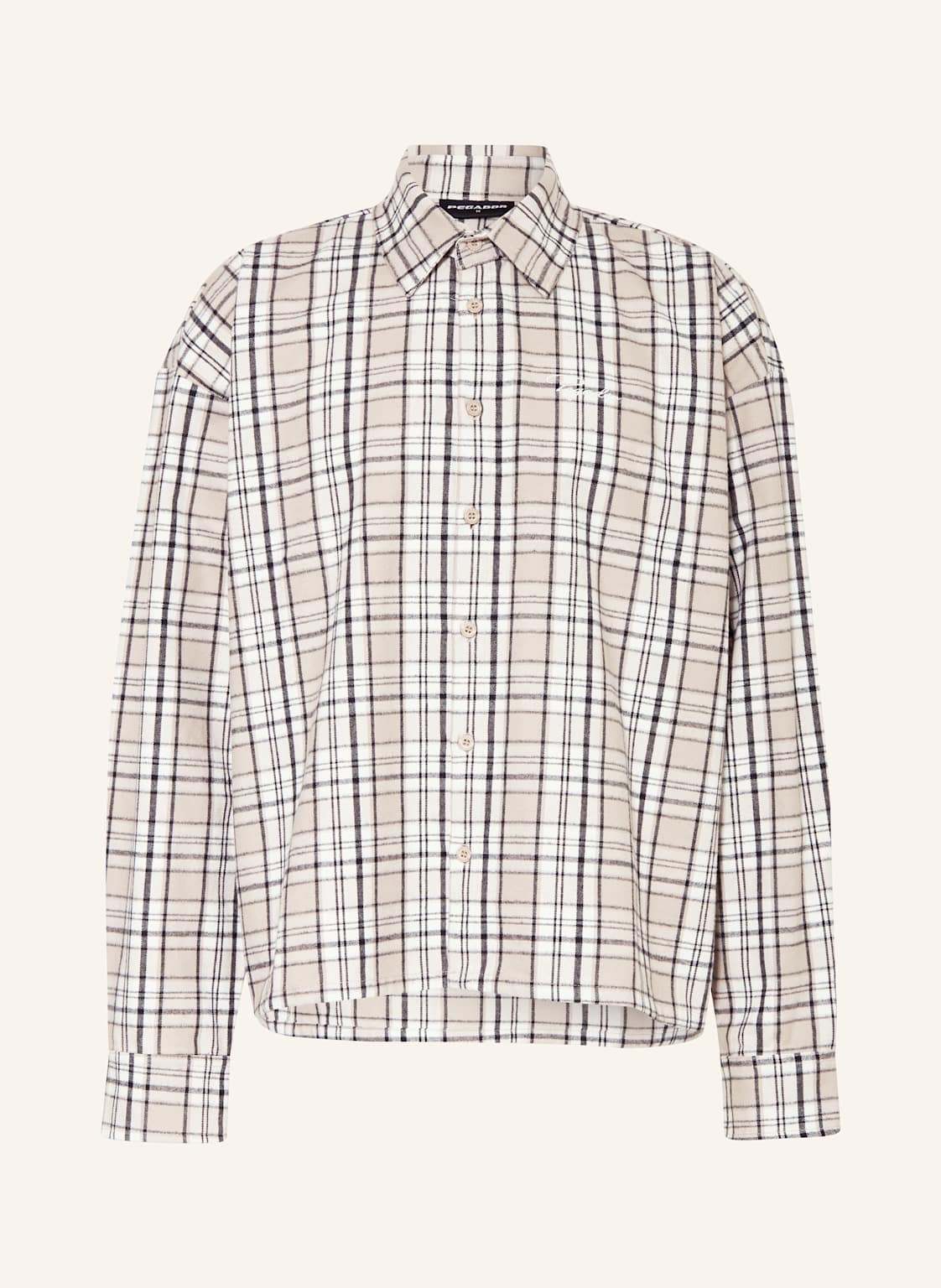 Pegador Flanellhemd Bevill Oversized Fit beige Pegador Flanellhemd Bevill Oversized Fit beige von PEGADOR