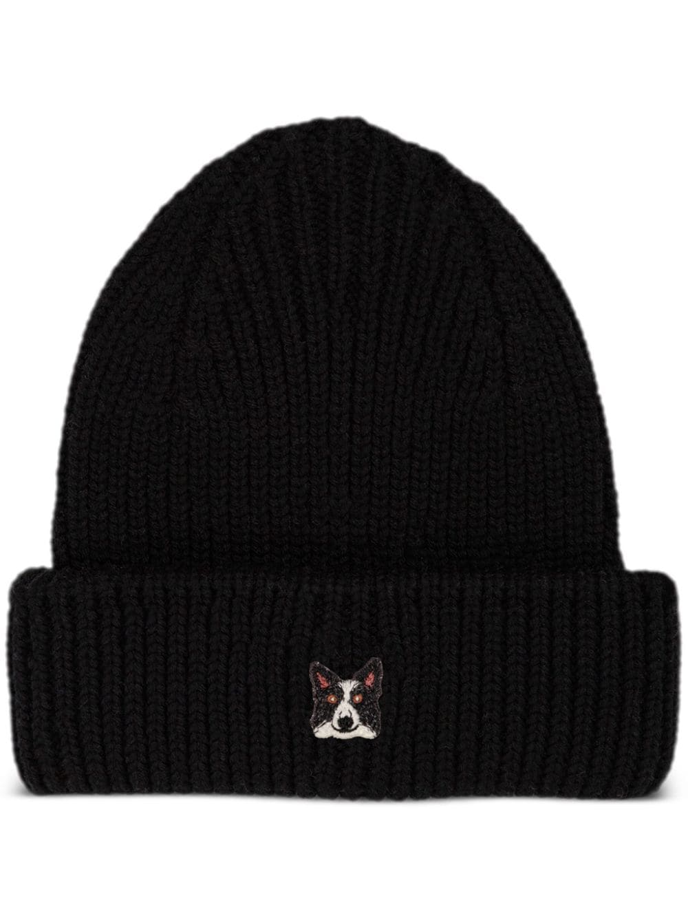 PELO FOUNDATION Border Collie patch beanie - Black von PELO FOUNDATION