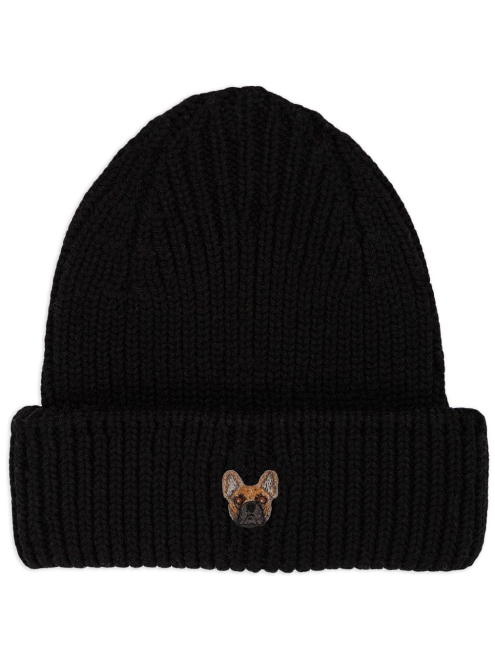 PELO FOUNDATION Bouledogue patch beanie - Black von PELO FOUNDATION